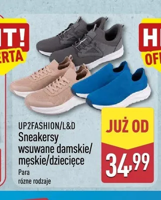 Sneakersy wsuwane męskie UP2FASHION promocja w Aldi