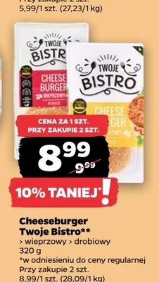 Cheeseburger drobiowy Twoje Bistro promocja w Netto