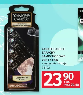 Zapach samochodowy Yankee Candle Vent Stick promocja w Selgros