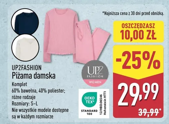 Piżama damska promocja w Aldi