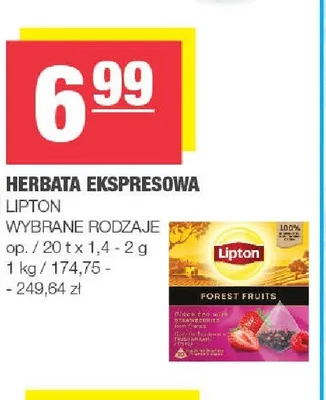 Herbata ekspresowa Lipton promocja w SPAR