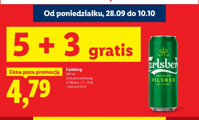 Piwo Carlsberg promocja w Lidl