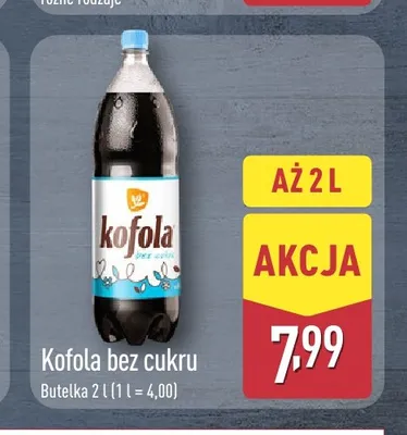 Napój gazowany Kofola bez cukru promocja w Aldi