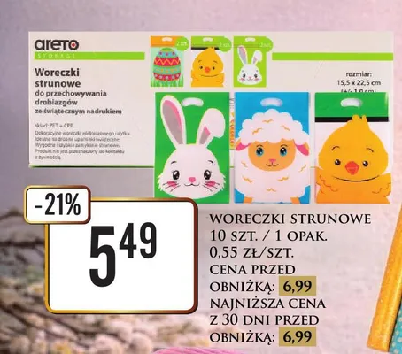 Woreczki strunowe do przechowywania Dino promocja w Dino