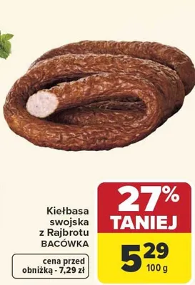 Kiełbasa swojska z Rajbrotu promocja w Carrefour