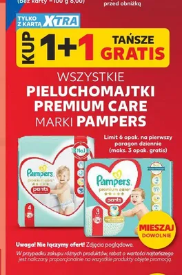 Pieluchomajtki Premium Care Pampers rozmiar 3 promocja w Kaufland