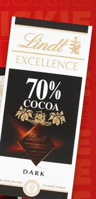 Czekolada Lindt Excellence 70% Cocoa Dark promocja w Kaufland