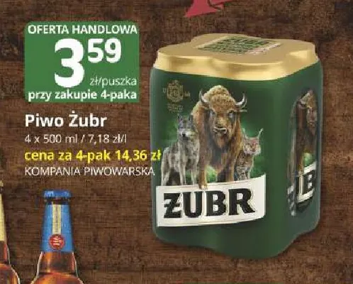 Piwo Żubr 4-pak promocja w Marketvita