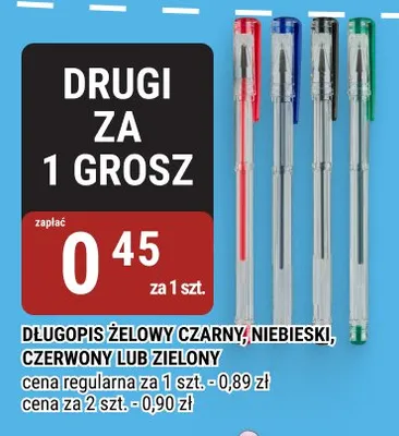 Długopis żelowy czerwony promocja w bi1
