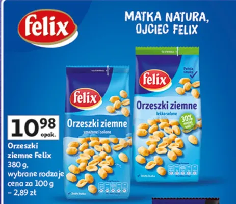 Orzeszki ziemne Felix promocja w Auchan