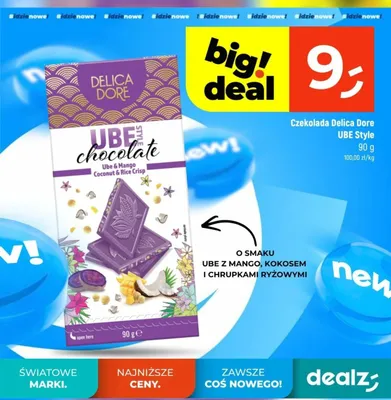Czekolada Delica Dore UBE Style promocja w Dealz