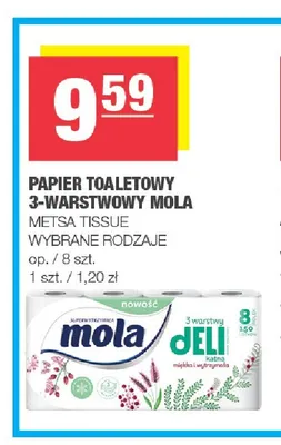 Papier toaletowy 3-warstwowy Mola promocja w SPAR