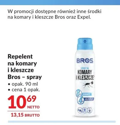 Repelent na komary i kleszcze Bros spray promocja w Makro