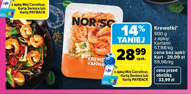 Krewetki Nor/so promocja w Carrefour