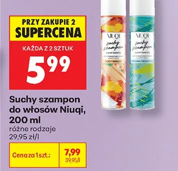 Suchy szampon do włosów Niuqi Juicy Mango promocja w Biedronka