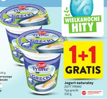 Jogurt naturalny typ grecki Primo promocja w Intermarche