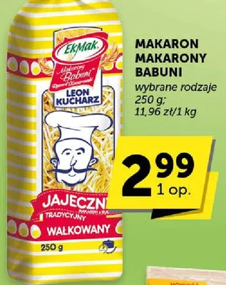 Makaron jajeczny Ekmar Leon Kucharz różne rodzaje promocja w Groszek