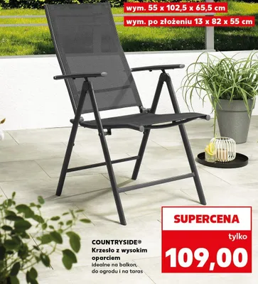 Krzesło z wysokim oparciem Countryside promocja w Kaufland