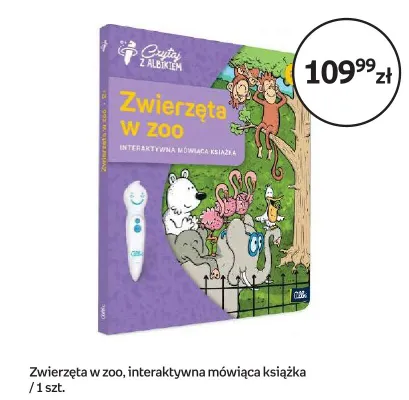 Zwierzęta w zoo Czytaj z Albikiem interaktywna mówiąca książka promocja w Empik