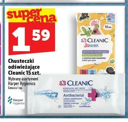 Chusteczki odświeżające Cleanic Junior promocja w TOPAZ