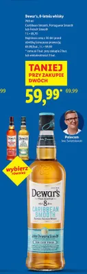Whisky Dewar's 8-letnia Caribbean Smooth promocja w Lidl