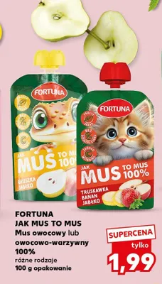 Mus owocowy Fortuna Jak Mus To Mus truskawka banan jabłko promocja w Kaufland