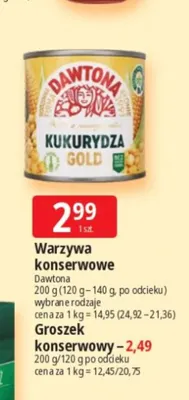 Groszek konserwowy Dawtona promocja w Leclerc