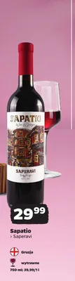 Wino czerwone Sapatio Saperavi promocja w Netto