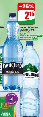 Woda źródlana żywiec zdrój 3 rodzaje promocja w Dino