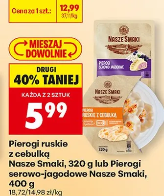 Pierogi serowo-jagodowe promocja w Biedronka