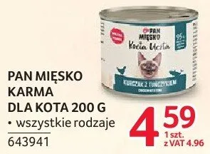 Karma dla kota Pan Mięsko Kocia Uczta 200 g wszystkie rodzaje promocja w Selgros