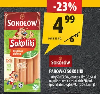 Parówki Sokoliki Sokołów promocja w Arhelan