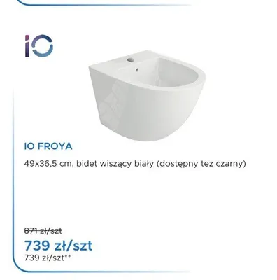 Bidet wiszący iO Froya promocja w Blu Salony Łazienek