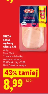 Schab wędzony wiśnia XXL promocja w Lidl