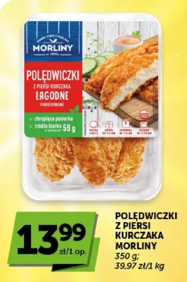 Polędwiczki z piersi kurczaka łagodne panierowane Morliny promocja w ABC