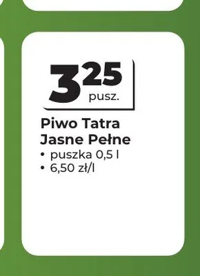 Piwo Tatra Jasne Pełne promocja w Odido
