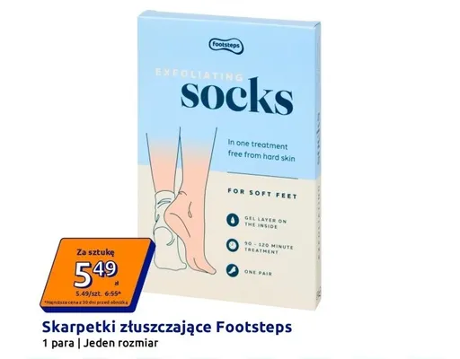 Skarpetki złuszczające Footsteps promocja w Action