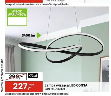 Lampa wisząca LED Consa promocja w Leroy Merlin