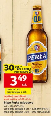 Piwo Perła miodowa promocja w Auchan