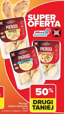 Pierogi niezłe nadziane z serem, z mięsem, ruskie Made/Wróbel promocja w Carrefour