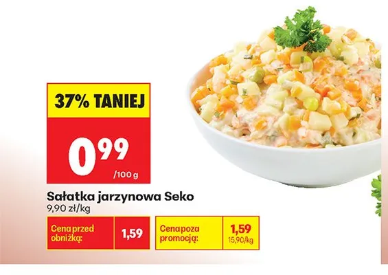 Sałatka jarzynowa Seko promocja w Biedronka