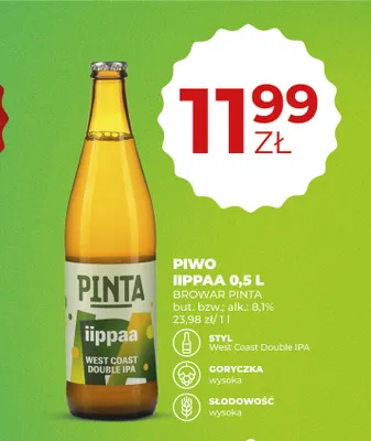 Piwo Iippaa Browar Pinta promocja w Duży Ben