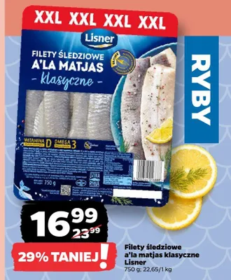Filety śledziowe a'la matjas klasyczne promocja w Netto