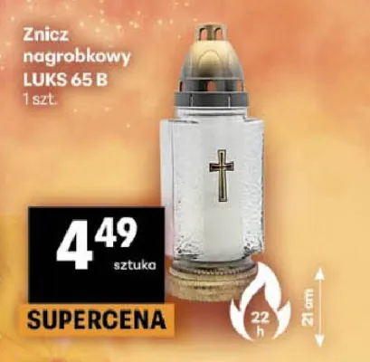 Znicz nagrobkowy Luks 65 B promocja w Delikatesy Centrum