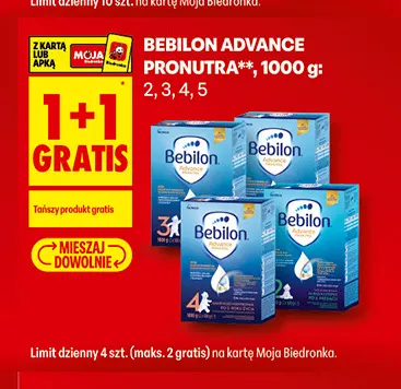 Mleko modyfikowane Bebilon Advance Pronutra 3 promocja w Biedronka