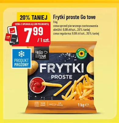 Frytki proste Go tove promocja w POLOmarket