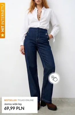 Jeansy damskie wide leg promocja w Sinsay