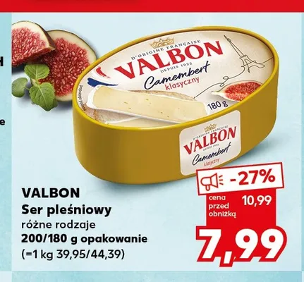 Ser pleśniowy Camembert klasyczny Valbon promocja w Kaufland