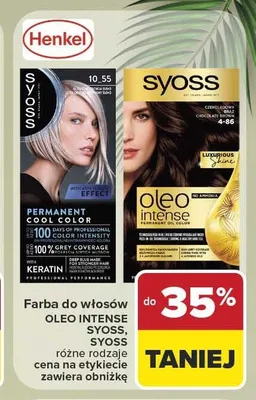 Farba do włosów Syoss Permanent Color promocja w Carrefour