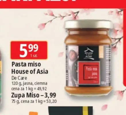 Pasta miso jasna House of Asia promocja w Leclerc